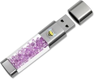 USB Flash Drive 64GB, Techkey External Memory Photo Keeper Storage Stick for Picture/Video/Data Saver/Backup V1.97 High Speed Thumb/Jump/Hard Drives-Misty Lavender