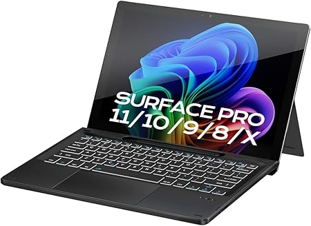 61PItPfD+tL._AC_SX450_ Surface Pro 11/10/9/8/X 13 Inch Keyboard, Bluetooth Keyboard with Touch Pad & Pen Slot & Lighting Keys Compatible with Surface Pro Copilot+ 13"