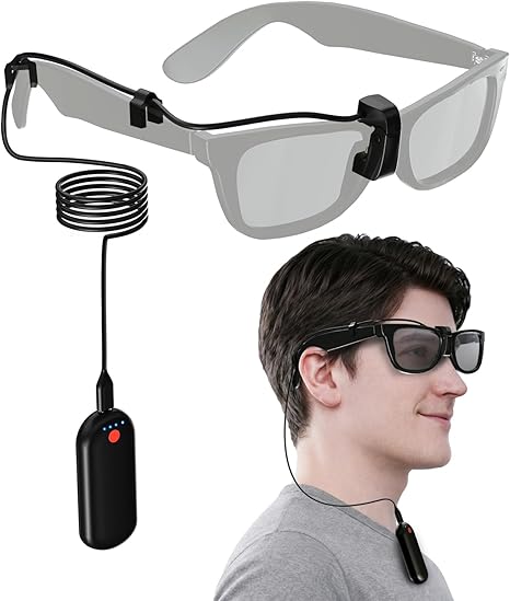 61Y+SC7tqkL._AC_SX466_ Smart Glasses Battery Pack 3000mAh for Ray-Ban Meta AI Glasses, Clip-On Charger for Wayfarer & Skyler, Fast Charging, Ultra-Light Wearable Battery & Enhanced Connectors, Extend 48H Video