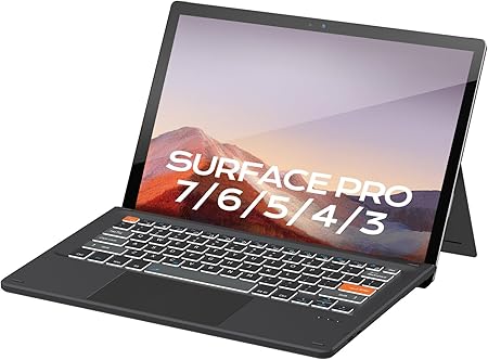 61iqDWtGdHL._AC_SX450_ Surface Pro 7/7 Plus/6/5/4/3 12.3 inch Keyboard, Bluetooth Keyboard with Touch Pad & Lighting Keys Compatible with Surface Pro 12.3"
