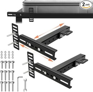 717NBr1b9IL._AC_SX569_PIbundle-2,TopRight,0,0_SH20_ 2 Pack Adjustable Headboard Brackets, Universal Headboard Brackets for Metal Bed Frame Adjustable Headboard Attachment Kit with Footboard Extension Fit Twin Full Queen King