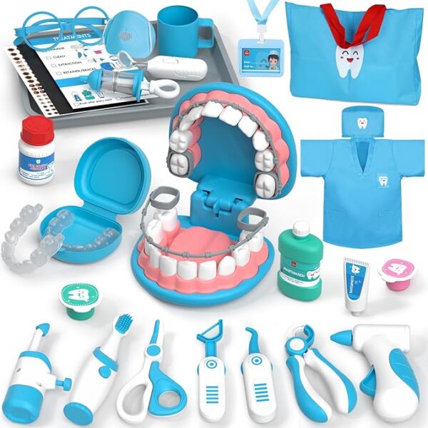 71Pjz6HNVeL._AC_SX679_ Doctor Kit for Toddlers 3-5, Kids Dentist Play Set, Toys for 4+ Year Old Girls Boys, Pretend Play for Toddlers 2-4, Kids Doctor Playset, Medical Kits for Boys 3+