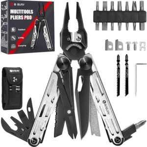 71sTzzyAuGL._AC_SX569_ Multitool Pliers Pro BI2045, Stainless Steel 31-in-1 Multi Tool Pliers with Replaceable Wire Cutters and Saw,Foldable Multitools with Scissors and Screwdriver, Ideal for Camping,Survival,Repair