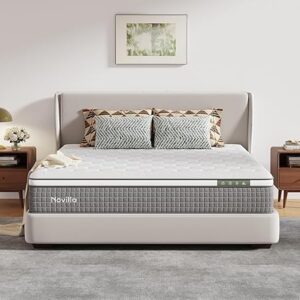 81Vnf81kFAL._SY450_ 12 Inch Queen Mattress,Queen Size Hybrid Mattress with Cooling Gel Memory Foam, Pocketed Coils & Cool-Touch Nylon Cover for Motion Isolation & Edge Support CertiPUR-US Certified