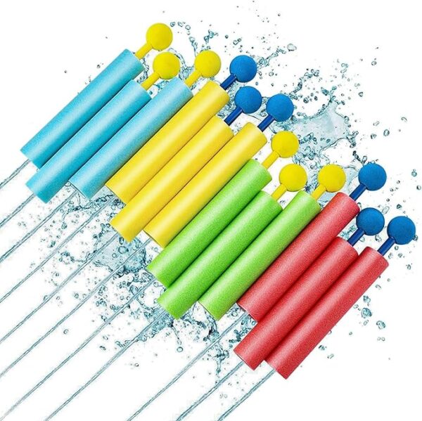 81c4JYqFFjL._AC_SX679_ Water Guns 12 Pack, Super Water Blaster Soaker Foam Squirt Guns Bulk Beach Pool Outdoor Toys Summer Party Family Games for Kids Adults