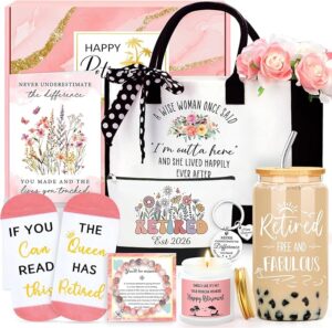 Retirement Gifts for Women 2026 Cool Retired Gifts for Women Pink Funny The Queen Has Retired Gift Basket for Woman Unique Happy Retirement Decorations for Teacher Coworker Nurse Mom Boss Female Her