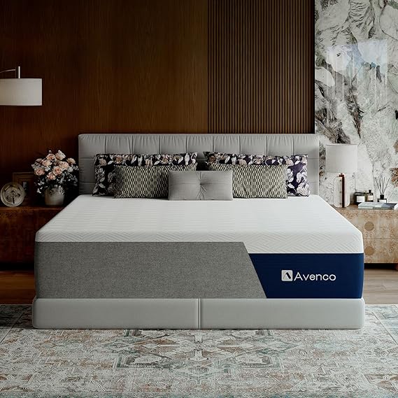 81lfz+6rP+L._AC_SX569_ King Size Mattress 14 Inch, Luxury Green Tea Gel Memory Foam Mattress King for Breathable Cool Rest, Tri-Layer Support Medium Firm Mattresses in a Box for Contouring Comfort & Pressure Relief