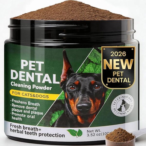 91TzBxBypmL._AC_SX679_ Dog Teeth Cleaning Powder, Dental Powder for Dogs Teeth Cleaning More Easy Plaque Off, Natural Postbiotic Supplement Sprinkle on Food, Targets Tartar & Bad Breath No Brushing for Dogs Daily Oral Care